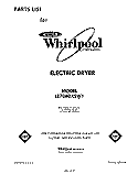 SECTION Diagram and Parts List for LE7080XSW1  Whirlpool Dryer