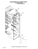 REFRIGERATOR LINER PARTS Diagram and Parts List for GSC25C4EYY01  Whirlpool Refrigerator