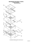 REFRIGERATOR SHELF PARTS Diagram and Parts List for KSC24C8EYY01  KitchenAid Refrigerator