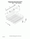 UPPER RACK AND TRACK PARTS Diagram and Parts List for GU3200XTVY1  Whirlpool Dishwasher
