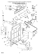 CONTROLS AND REAR PANEL Diagram and Parts List for LSC9355EQ0  Whirlpool Washer