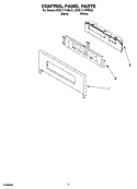 CONTROL PANEL PARTS Diagram and Parts List for KEBC171KBL03  KitchenAid Wall Oven