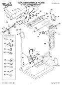 TOP & CONSOLE, LIT/OPTIONAL Diagram and Parts List for GGW9878JQ1  Whirlpool Dryer