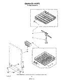 DISHRACK Diagram and Parts List for DU3040XP2  Whirlpool Dishwasher