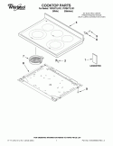 COOKTOP PARTS Diagram and Parts List for YGFE471LVS1  Whirlpool Range