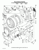 BULKHEAD PARTS Diagram and Parts List for WGD94HEXL1  Whirlpool Dryer