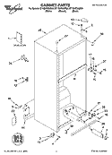 CABINET PARTS Diagram and Parts List for GT1SHTXMB00  Whirlpool Refrigerator