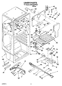 LINER PARTS Diagram and Parts List for ER6AHKXPQ01  Whirlpool Refrigerator