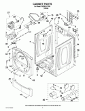 CABINET PARTS Diagram and Parts List for WED9151YW0  Whirlpool Dryer