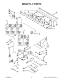 MANIFOLD PARTS Diagram and Parts List for GGG390LXB05  Whirlpool Range