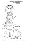 BASKET AND TUB PARTS Diagram and Parts List for WTW5700AC0  Whirlpool Washer