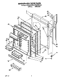 REFRIGERATOR DOOR Diagram and Parts List for KTRS20MAWH01  KitchenAid Refrigerator