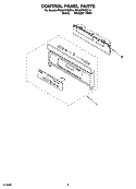 CONTROL PANEL PARTS Diagram and Parts List for RS696PXGQ14  Whirlpool Range