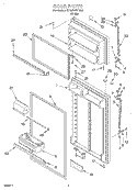 DOOR Diagram and Parts List for ST18PKXHW00  Whirlpool Refrigerator