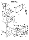 LINER PARTS Diagram and Parts List for GT2SHMXMS00  Whirlpool Refrigerator