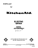 SECTION Diagram and Parts List for KEYE660WWH1  KitchenAid Dryer