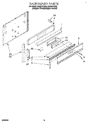 BACKGUARD Diagram and Parts List for SF388PEWZ0  Whirlpool Range