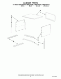 CABINET PARTS Diagram and Parts List for KBMS1454SWH2  KitchenAid Microwave