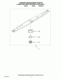 LOWER WASHARM PARTS Diagram and Parts List for WDT770PAYW1  Whirlpool Dishwasher
