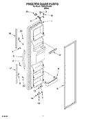 FREEZER DOOR PARTS Diagram and Parts List for 7SS25AFXLQ00  Whirlpool Refrigerator