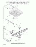 UPPER DISHRACK AND WATER FEED PARTS Diagram and Parts List for DU930PWSS1  Whirlpool Dishwasher