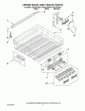 UPPER RACK AND TRACK PARTS Diagram and Parts List for KUDC20FVSS2  KitchenAid Dishwasher