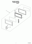 DOOR PARTS Diagram and Parts List for MH1170XSB6  Whirlpool Microwave