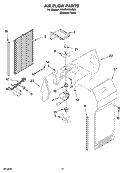 AIR FLOW PARTS Diagram and Parts List for 7GS6SHEXMS01  Whirlpool Refrigerator