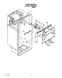 LINER Diagram and Parts List for 8ET20RKXYW01  Whirlpool Refrigerator