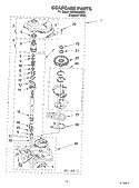 GEARCASE PARTS Diagram and Parts List for SAWX650MQ0  Whirlpool Washer