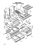 SHELF, LIT/OPTIONAL Diagram and Parts List for KTRS20KXAL20  KitchenAid Refrigerator