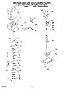 MOTOR AND ICE CONTAINER PARTS Diagram and Parts List for KSSS42QMB02  KitchenAid Refrigerator