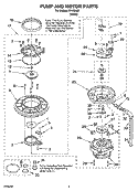 PUMP AND MOTOR PARTS Diagram and Parts List for IPU58462  Inglis Dishwasher