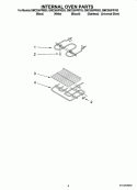 INTERNAL OVEN PARTS Diagram and Parts List for GMC305PRB03  Whirlpool Microwave Oven Combo