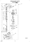 GEARCASE Diagram and Parts List for RAB3132DW0  Roper Washer