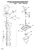 MOTOR AND ICE CONTAINER PARTS Diagram and Parts List for GC1SHAXMB00  Whirlpool Refrigerator