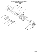 PUMP AND MOTOR Diagram and Parts List for RUD5750DB1  Roper Dishwasher