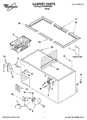 CABINET PARTS Diagram and Parts List for EH150FXRQ01  Whirlpool Freezer