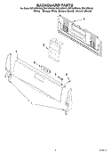BACKGUARD Diagram and Parts List for SF310PEKV0  Whirlpool Range