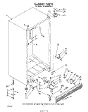 CABINET Diagram and Parts List for EV200NXRW1  Whirlpool Freezer