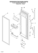 REFRIGERATOR DOOR Diagram and Parts List for CS22AFXKT04  Crosley Refrigerator