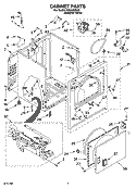 CABINET PARTS Diagram and Parts List for IGD4400SQ0  Inglis Dryer