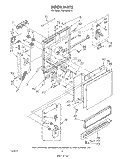 DOOR Diagram and Parts List for DU7400XS3  Whirlpool Dishwasher