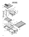 SHELF Diagram and Parts List for RT20CKXWW01  Roper Refrigerator