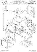 LOWER OVEN, LITERATURE Diagram and Parts List for GBD307PDS1  Whirlpool Wall Oven