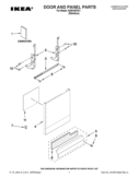 DOOR AND PANEL PARTS Diagram and Parts List for IUD8100YS1  Whirlpool Dishwasher