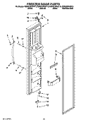 FREEZER DOOR PARTS Diagram and Parts List for KSRG22FKWH19  KitchenAid Refrigerator