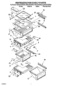 REFRIGERATOR SHELF PARTS Diagram and Parts List for KSRA22CNSS00  KitchenAid Refrigerator