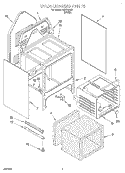 OVEN CHASSIS Diagram and Parts List for WDE32202  Whirlpool Range