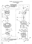 PUMP AND MOTOR Diagram and Parts List for DP920PFGQ4  Whirlpool Dishwasher